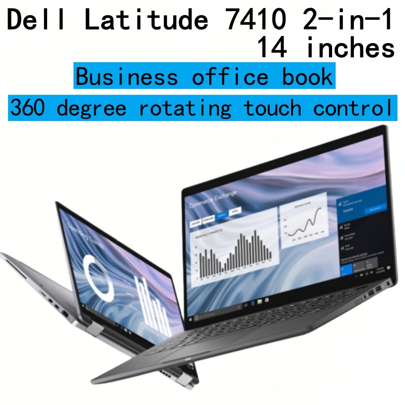 Dell Latitude 7400 2-in-1 Business Lightweight Laptop 360 degree rotating touch control